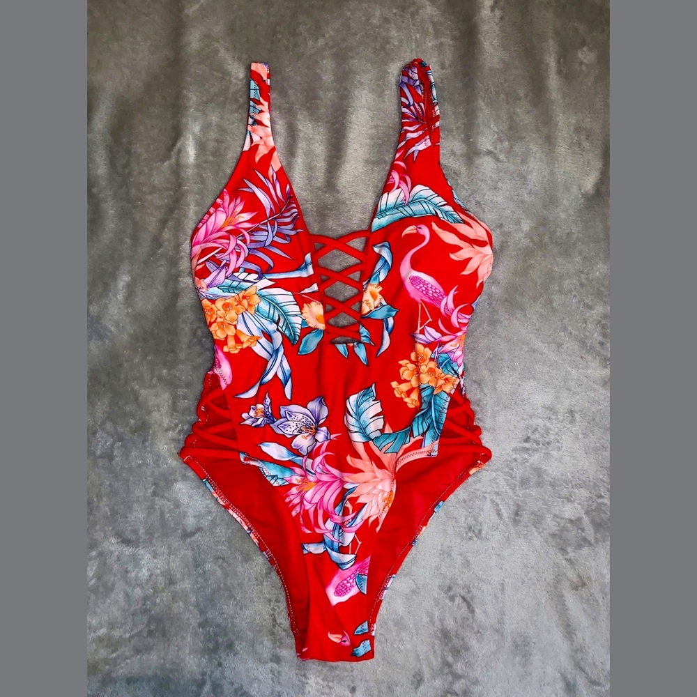 One Piece Tropical Swimsuit